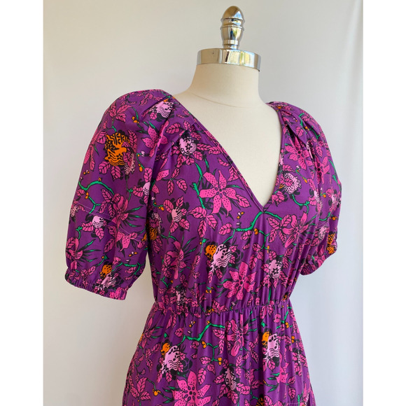 Derek Lam 10 Crosby Dallas Cotton Floral Nap Dress sz 10 - Picture 8 of 11